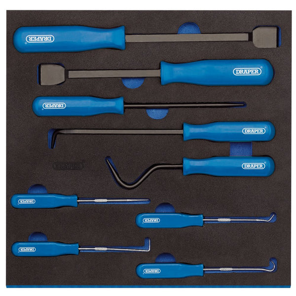 Scraper, Hook and Pick Set in 1/2 Drawer EVA Insert Tray (9 Piece) - 63500
