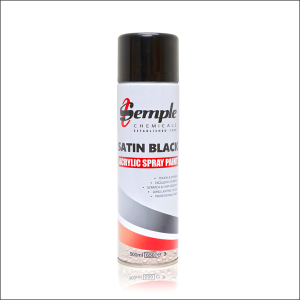 Semple Chemicals Satin Black Aerosol 400ML - VAL10