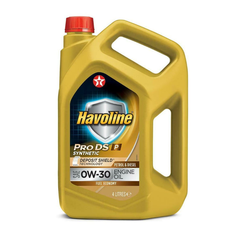 Texaco Havoline ProDS P SAE 0W30 Fully Synthetic Engine Oil - 4 Litre - 804037MHE