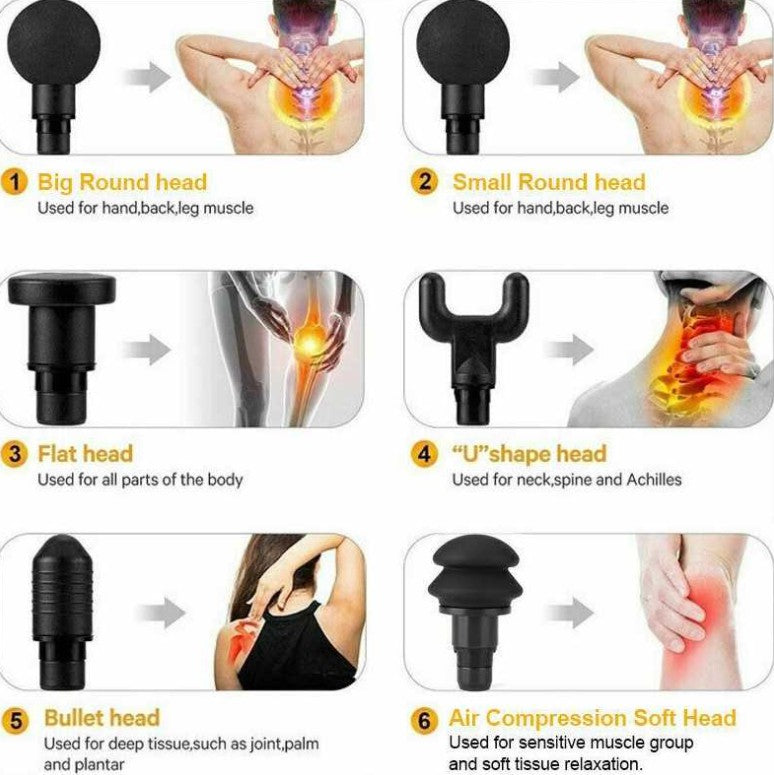 Massage Gun Hand Held Portable Muscle Relief Adjustable Device - MASS100