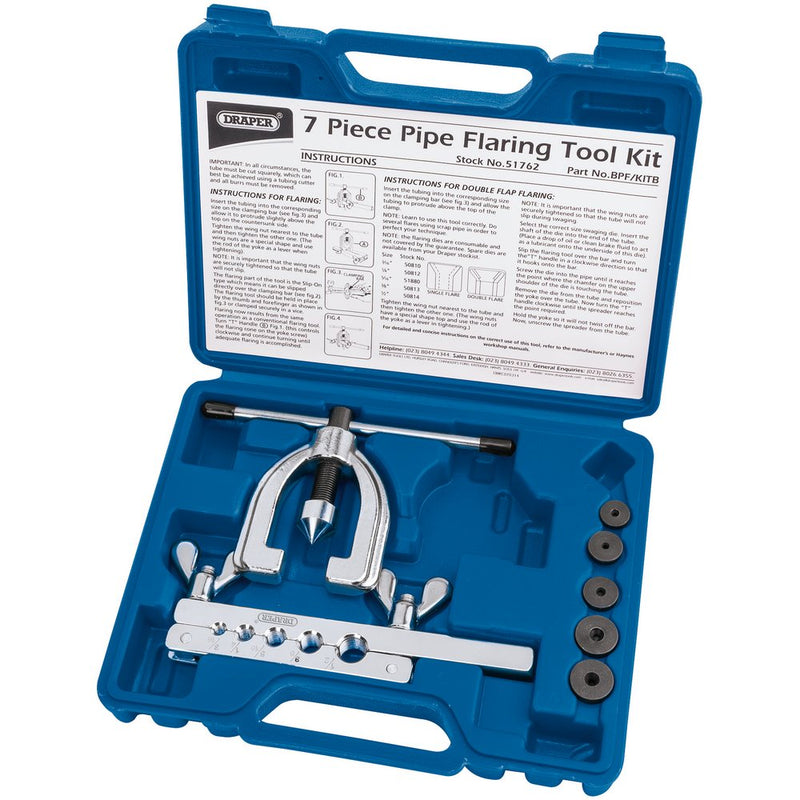 Brake Pipe Flaring Kit (7 Piece) - 51762