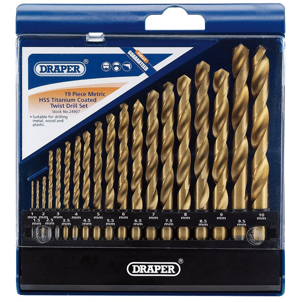 Metric HSS Titanium Coated Drill Set (19 Piece) - 24907