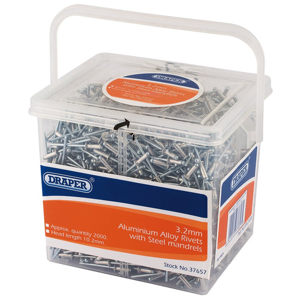 Tub of 2000 (Approx ) 3.2mm Diameter Blind Rivets - 37657