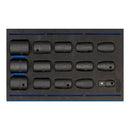 1/2" Sq. Dr. Impact Socket Set in 1/4 Drawer EVA Insert Tray (15 Piece) - 63415