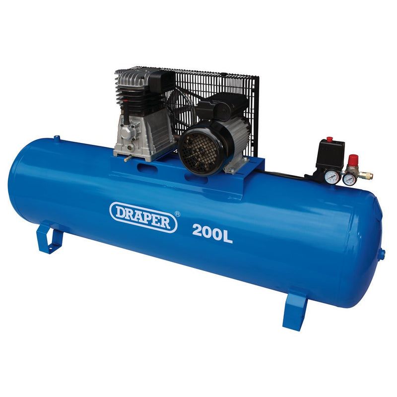 200L Stationary Belt-Driven Air Compressor (2.2kW) - 55313