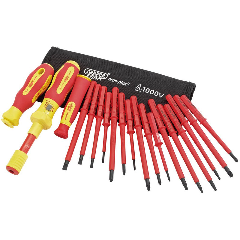 Ergo Plus Interchangeable VDE Torque Screwdriver Set (19 Piece) - 81762