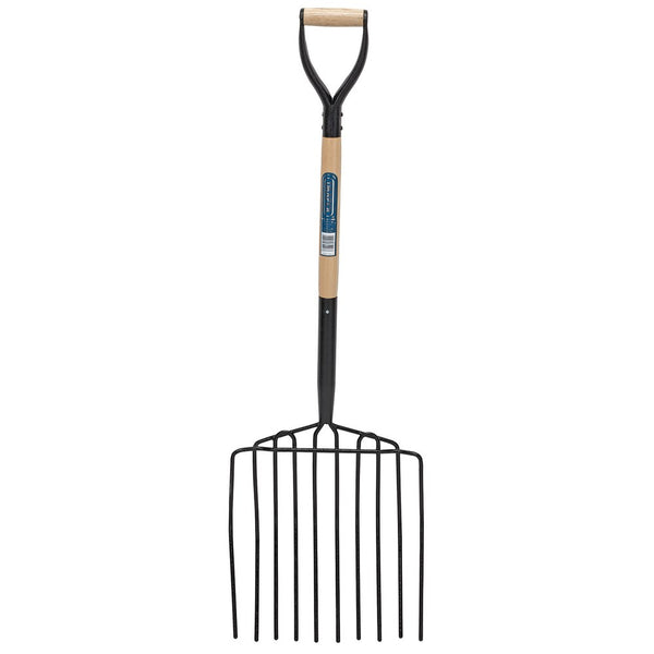10 Prong Potato Fork with Wood Shaft and MYD Handle - 34227