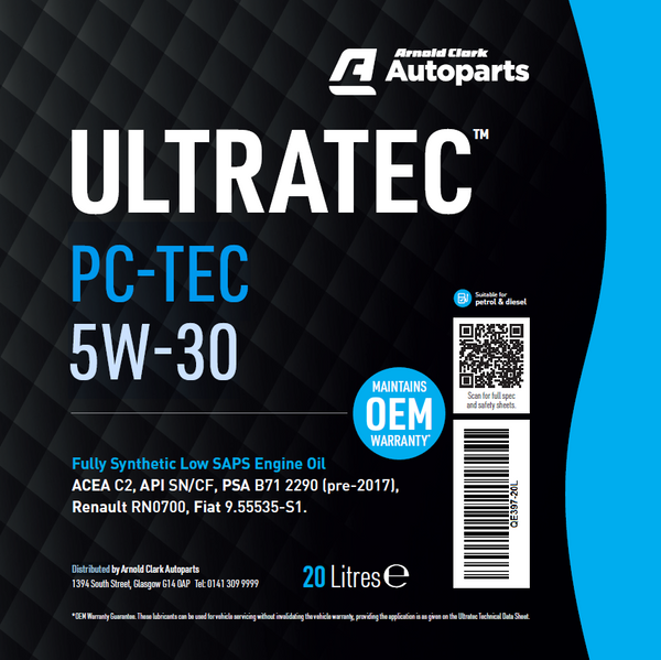 Ultratec PC-TEC 5W-30 20 Litre - E397-20L