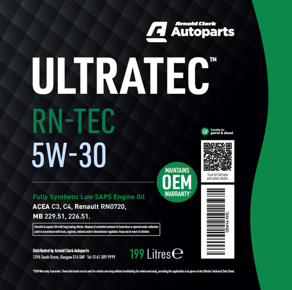 Ultratec RN-TEC 5W-30 199 Litre Barrel - E414-199L