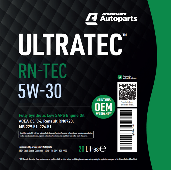 Ultratec RN-TEC 5W-30 20 Litre - E414-20L