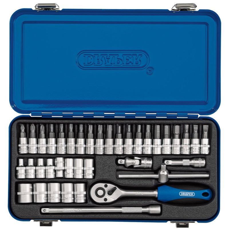 1/4" Sq. Dr. Metric Socket Set in Metal Case (38 Piece) - 16366