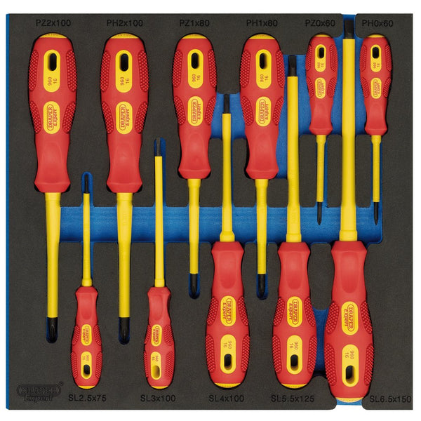 VDE Screwdriver Set in 1/2 Drawer EVA Insert Tray (11 Piece) - 63379