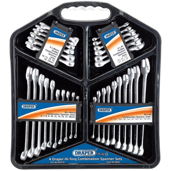 Four Hi-Torq Combination Spanner Sets (32 Piece) - 26697