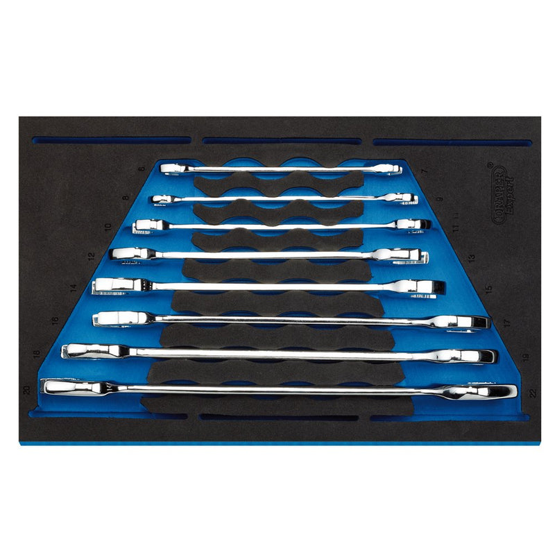 Open Ended Spanner Set in 1/4" Drawer EVA Insert Tray (8 Piece) - 63524