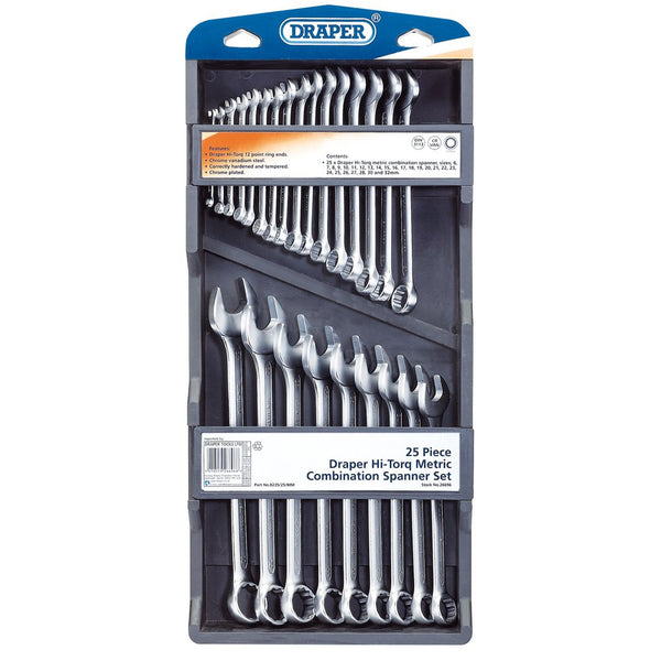 Draper Hi-Torq Metric Combination Spanner Set (25 Piece) - 26696