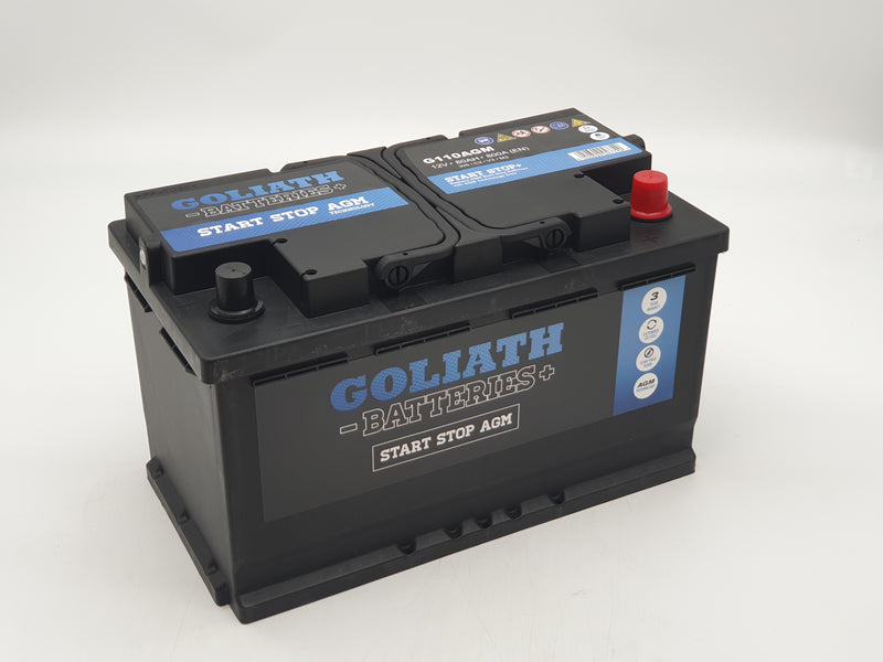 Goliath G110 - 110 AGM 80Ah 800A Start Stop Battery - 3 Year Warranty
