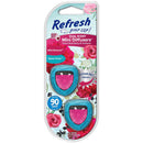 Refresh Your Car 301543300 Air freshener Mini Diffuser Twin Pack Wild Blossom / Water Prism