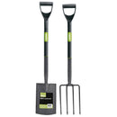 Carbon Steel Garden Fork and Spade Set - 83971