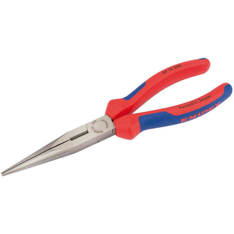 Knipex 26 12 200 SBE 200mm Long Nose Pliers with Heavy Duty Handles - 55580