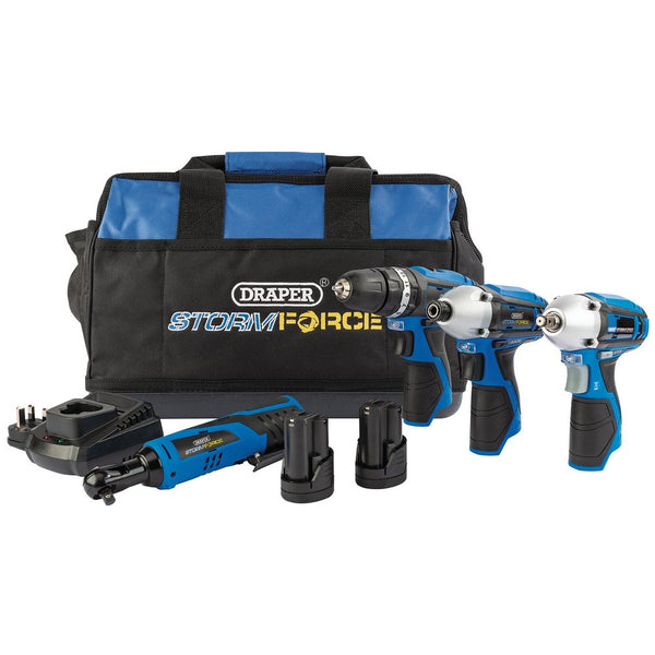 Draper Storm Force 10.8V Power Interchange 4 Piece Kit - 93446