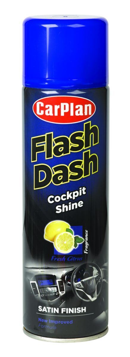 CarPlan Flash Dash Satin Finish Cockpit Shine- 500ml Citrus