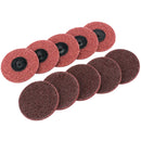 Ten 75mm Polycarbide Abrasive Pads (Medium) - 75627