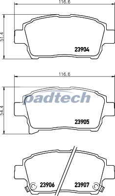 Padtech Brake Pad Set - PAD2586