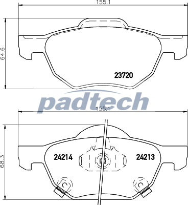 Padtech Brake Pad Set - PAD2599